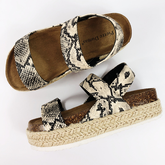 [PIERRE DUMAS] Python  Platform Espadrilles NEW - Picture 1 of 5